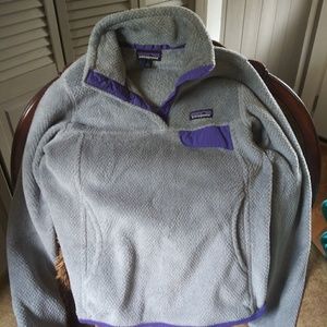 Patagonia Grey/Purple Fleece Pullover
Small
